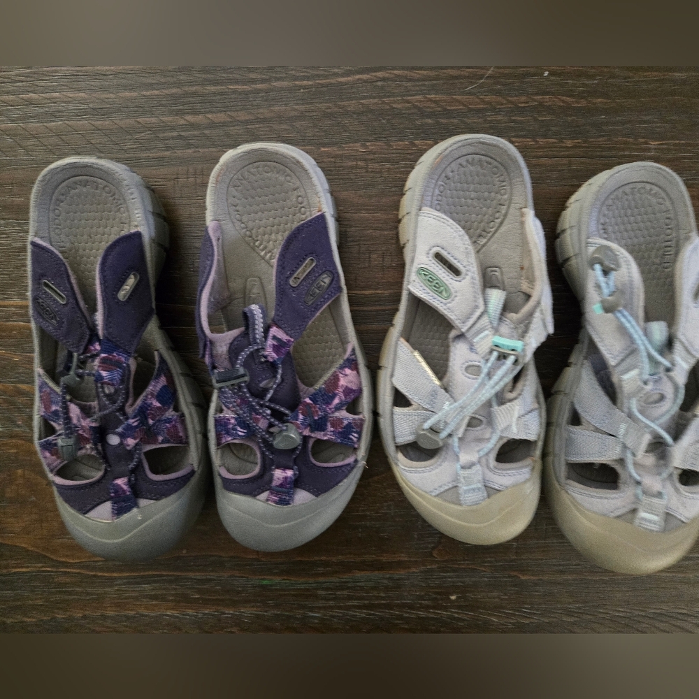 Two Pairs Keen Women's Sandals in Purple and Gray 6.5